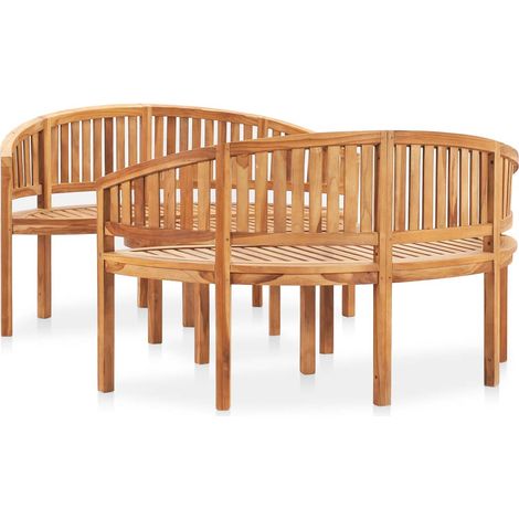 Maison Exclusive - Set Salotto da Giardino 3 pz Design Curvo in Massello di Teak