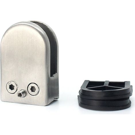 Edelstahl-Glasklemmen (4/8 Stück), verstellbarer Flachrückseiten-Glashalter für 9-14 mm Glas (4 Stück) (1/4)