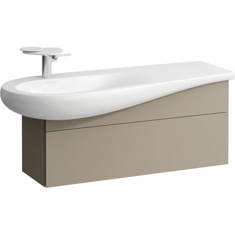 LAUFEN Il Bagno Alessi Meuble sous-lavabo, découpe du siphon à