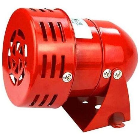 220 V leistungsstarke Alarmsirene für den Außenbereich, 120 dB Alarmsirene, rote LED-Motorsirene, Metallhorn, Industriebootalarm FLITI