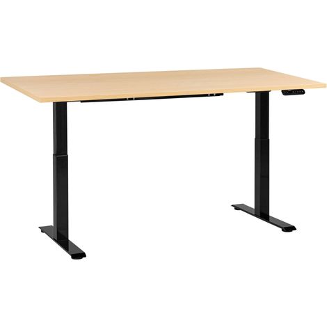 Electric Adjustable Standing Desk DESTINES Black/ Light Brown 180 cm 72 cm