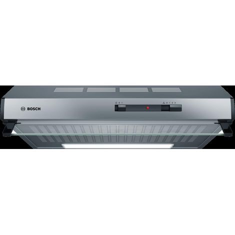 Bosch – Hotte aspirante sous-meuble 600mm – Extraction goulotte 250m³/h – Éclairage LED 4W – Niveau sonore 68dB – Fixation murale