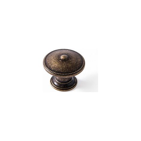 Blíster con 4 pomos redondos para mueble fabricado en zamak acabado cuero viejo mod.3121 ø30mm REI