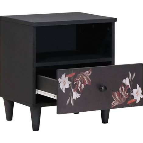 Comodino  Armadio da Notte  Mobiletto da notte Marrone 40 x 33 x 46 cm Legno di mango massello (1/5)