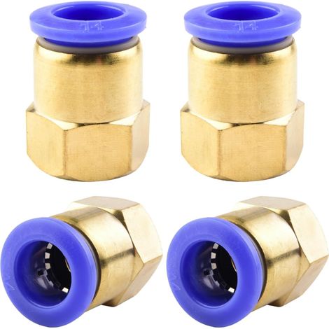 4 pièces 10 mm 1/2′′PT filetage extérieur droit Push to Connect Raccords de tube à emboîter pneumatique connecteur rapide PCF PCF14-1/2" (1/5)