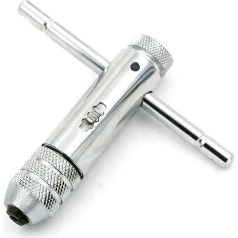 Taraud Rglable Rochet Robinet Cl T-Poigne M5-M12Capacit Robinet Fraise Cl Cliquet Taraudage 120mm Corps (1/4)