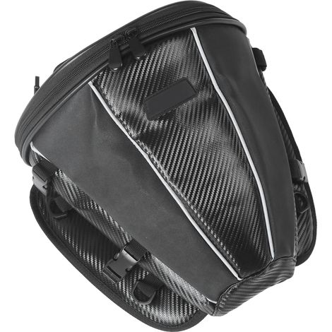 Motorrad-Hecktasche aus PU, großes Fassungsvermögen, leicht und tragbar, wasserdicht mit Regenhülle. (1/5)
