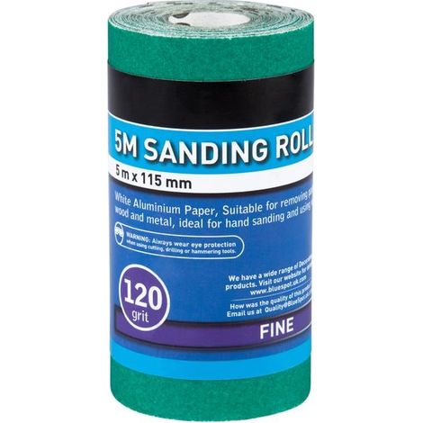 Blue Spot Tools 5MTR 115MM Sanding Roll 120 Grit