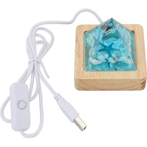 Dekorative Tischlampe aus Kunstharz mit Meereslandschaftsmotiv, ideal als Weihnachtsgeschenk. (1/5)