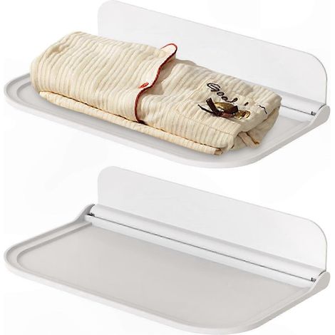 Set mit 2 selbstklebenden Wandregalen, Badezimmeraufbewahrung ohne Bohren, 18 x 14 cm, einfache Befestigung, platzsparend, praktische Aufbewahrungslösung. (1/5)