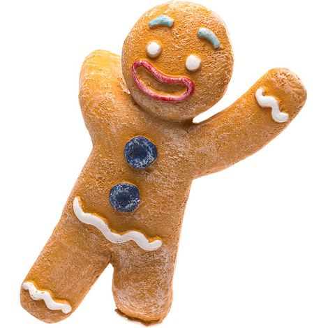 Full Colour Gingerbread Man Pot Buddy - L11 x W6.5 x H3 cm
