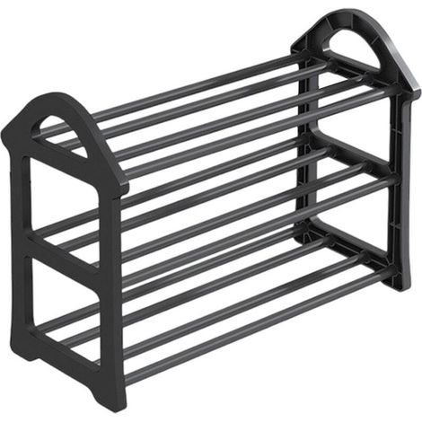 Ce range-chaussures à trois niveaux est idéal pour l'entrée. Robuste et durable, il peut également être utilisé dans les dressings, les chambres et autres pièces pour optimiser l'espace de rangement.