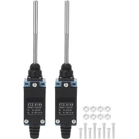 2 interrupteurs de fin de course momentanés avec ressort hélicoïdal flexible pour fraiseuse CNC, laser et plasma, routeur 250 V/380 V (1/5)