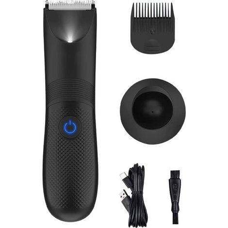 Tondeuse corporelle pour hommes, tondeuse à cheveux électrique tout-en-un avec lames en céramique (1/5)