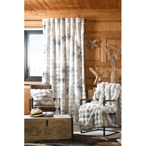 Rideau à passant Nebraska Gris – 140 x 240 cm - 140x240cm - Gris (1/3)
