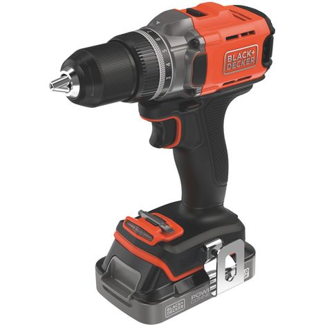 Black+Decker TRAPANO AVVITATORE A BATTERIA BCD382D2XK-QW 18 V 2 batterie 2,0 Ah