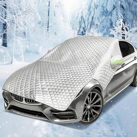 Protege Pare Brise Givre,14495cm Protection Pare Brise Hiver,Bache Voiture Repliable,Housse Voiture Exterieur Anti Neige Protection Solaire,Couverture pare Brise Voiture Hiver pour Plupart Véhicules (1/5)