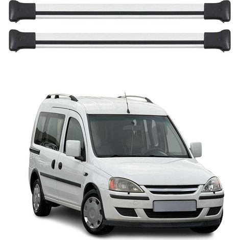 OMAC Aluminium Dachträger Querträger für Opel Combo C 2002-2012 – Max. 75 kg – 2 Stangen Silber (1/5)