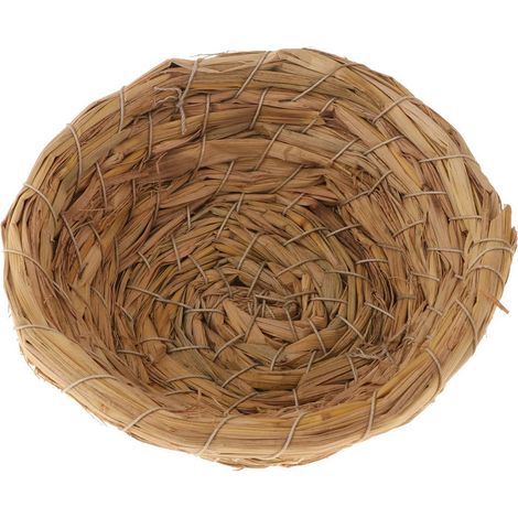 Cage De Nid D'oiseau En Paille Tissée Birdhouse/Maison De Lit Pour Perroquet Pigeon (1/5)