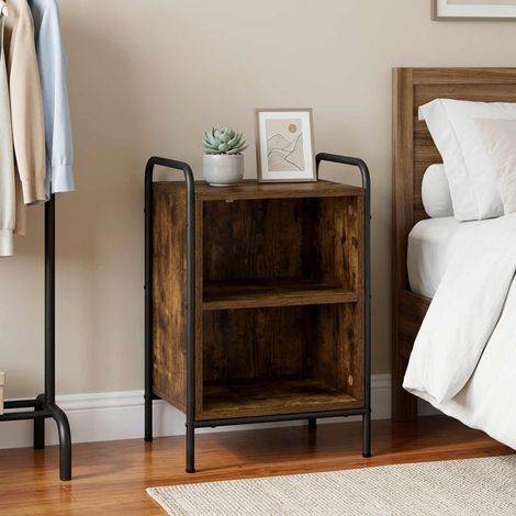 vidaXL Bedside Cabinet Smoked Oak 40 x 30 x 60 cm Engineered Wood (1/5)