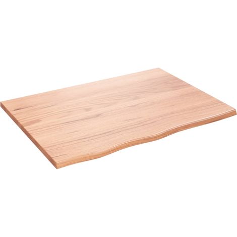 Maison Exclusive - Piano Tavolo Marrone Chiaro 80x60x2cm Rovere Massello Trattato (1/5)