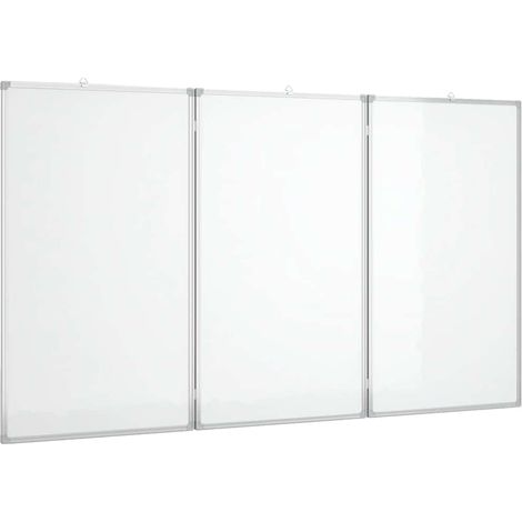 Tableau blanc magnétique pliable 120x80x1,7 cm aluminium