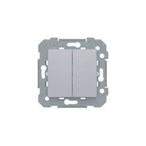 Interrupteur double argent BJC Viva 23510-PL