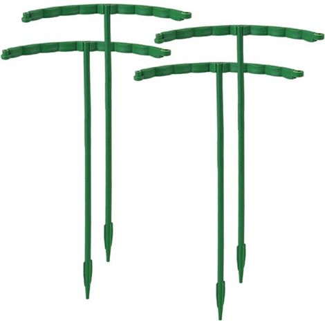 (14 cm - 4 pièces) Support à plantes en plastique pour fleurs, serres et compositions florales - Support de fixation pour tiges de jardin (1/4)