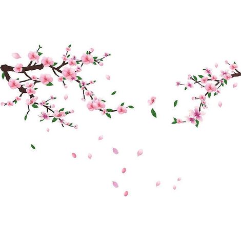 Sticker mural floral en PVC, autocollant décoratif, 1 feuille. (1/5)