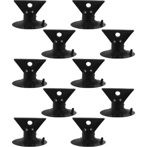 Lot de 10 Outils de Retrait D'ampoule à Ventouse en Plastique Noir Poignée Triangulaire, Solide et Facile à Utiliser, pour Supports Gu10