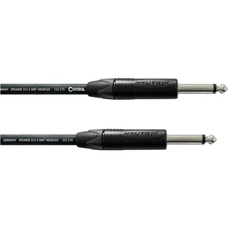 Cavo per altoparlanti 2 x 1.5 mm² Nero Cordial 10976 1 pz.