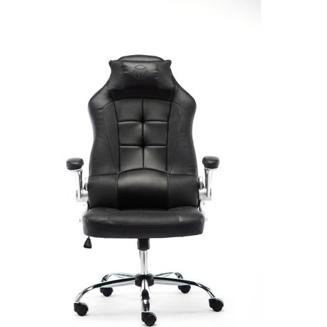 Momo Design MD-GC003OFF-K Videospiel-Stuhl PC-Gamingstuhl Gepolsterter Sitz Schwarz