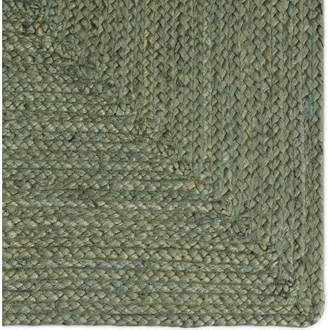 vidaXL Area Rugs Rectangular Olive Green 160 x 230 cm Jute