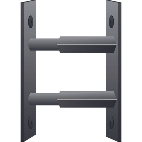 2 barreaux de sécurité télescopiques 30 à 55 cm gris
