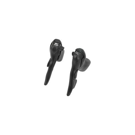 Lot de 2 leviers de frein et de dérailleur 2x7 vitesses en alliage d'aluminium et PVC, compatibles avec les vélos de route.