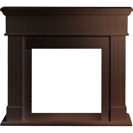 Cornice per camino rivestimento in legno L110xP36xH100 Cambridge Noce (1/5)