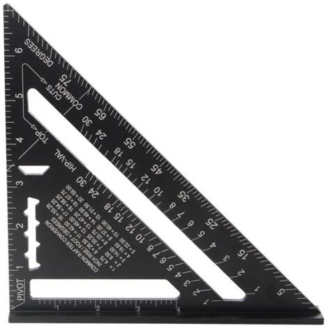 7-Zoll-Hochpräzisions-Dreieckwinkelmesser aus Aluminiumlegierung, Schwarz (1/5)