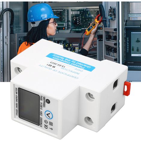 Compteur DC230V XTM35SD 2P Grand écran Bouton central Mise à zéro Rail 5A Rail DIN standard 35 mm (1/5)