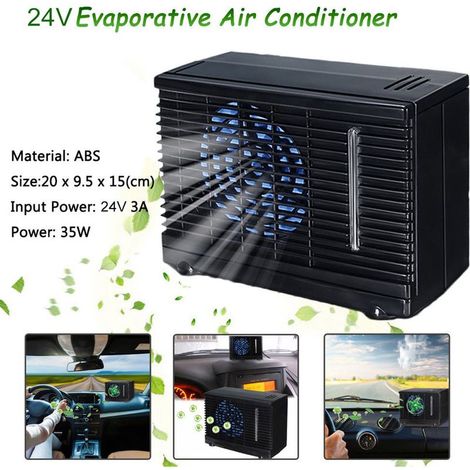 Mini climatiseur portable universel 24V pour voiture camion maison ventilateur évaporatif d'eau -KZQ (1/4)