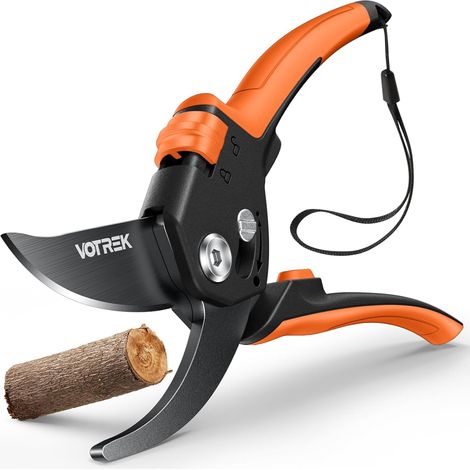 Bypass Garden Pruner with Adjustable Handle for Fragile Hands SK5 Blade, Protected Spring, Pro Secator, 8.5 Inch, Gardening Scissors for Roses, Shrubs and Fruits, Loppers (1/5)