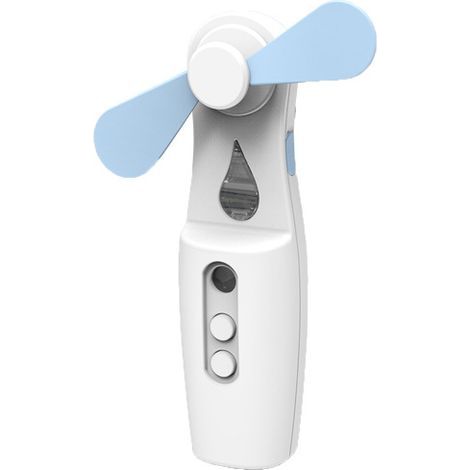 2-in-1 Tragbarer Luftbefeuchter-Ventilator, Blau, USB-aufladbar, Wasservernebelung, Gesichtsspray, Klimaanlage 04 (1/5)
