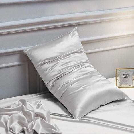 Taie D Oreiller - Satin Microfibre 51x76 Cm - Fermeture Portefeuille - Anti Frottement - Lot De 2 (1/5)