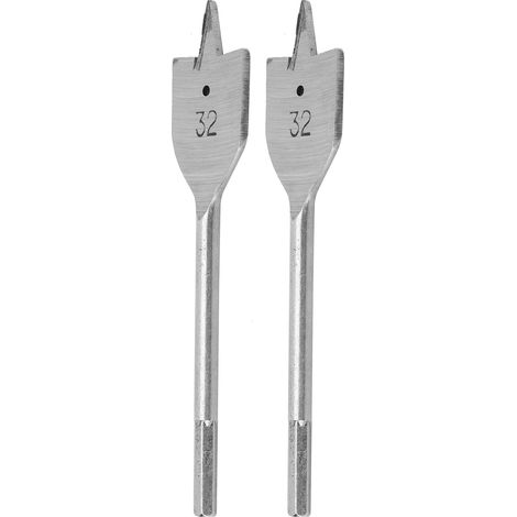 Ensemble de 2 forets plats à bois, outil de perçage pour le travail du bois, 32 mm (1/5)