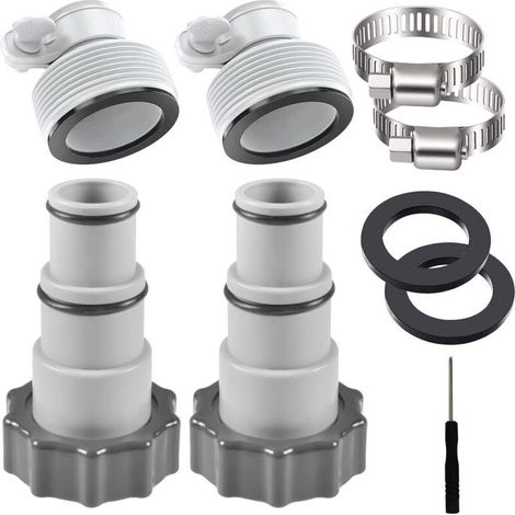 2 Adaptat de tuyau de piscine de rechange pour pompe Intex A, raccord pour tuyau de 32 mm et 38 mm (1/5)