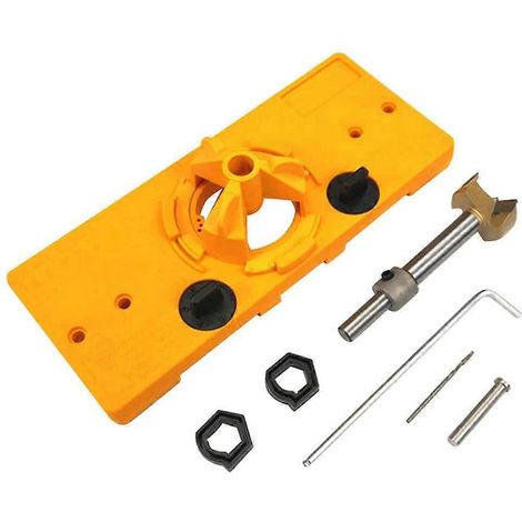 Gabarit de perçage pour charnières, scie cloche, guide de perçage 35 mm, outil de bricolage pour portes et placards (1/5)