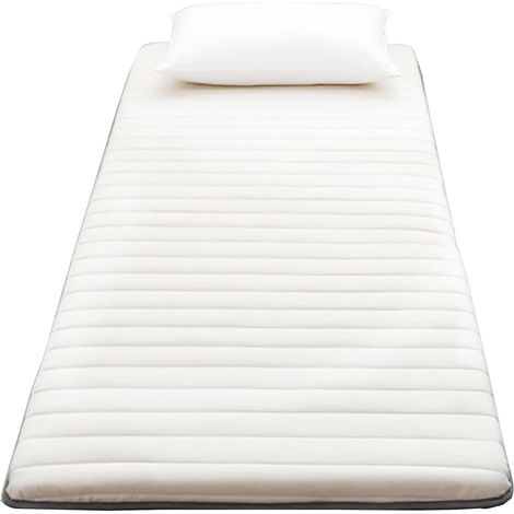 Matelas de Sol Simple épais de 5 cm, Matelas futon Doux - Tatami Portable - Matelas de lit Pliable pour Maison, Camping(Couleur crème, 80 x 190 cm) (1/5)