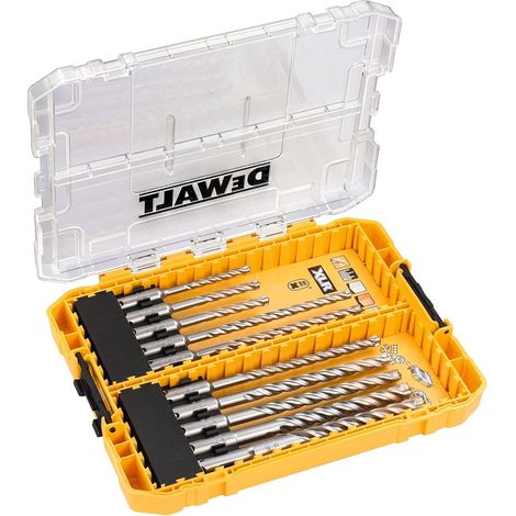 DeWALT Accesorios - Juego de 10 piezas de brocas para mampostería SDS Plus DT70752