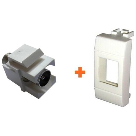 Keystone presa TV diretta IEC maschio compatibile Bticino Living Light