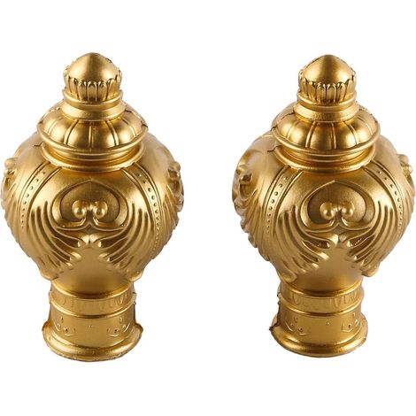Lot de 2 Embouts de Tringle à Rideau à Motif Floral, Embouts de Tringle à Rideau décoratifs pour Salle de Bain, Salon, Accessoires de Traitement de fenêtre (1/5)