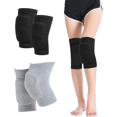 Deux paires par lot. Genouillères, adaptées au travail, doublure 3D respirante (noire et grise), taille adulte. (1/5)